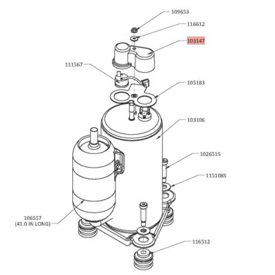 COVER - COMPRESSOR TERMINAL - 115V LG 8600-R410A