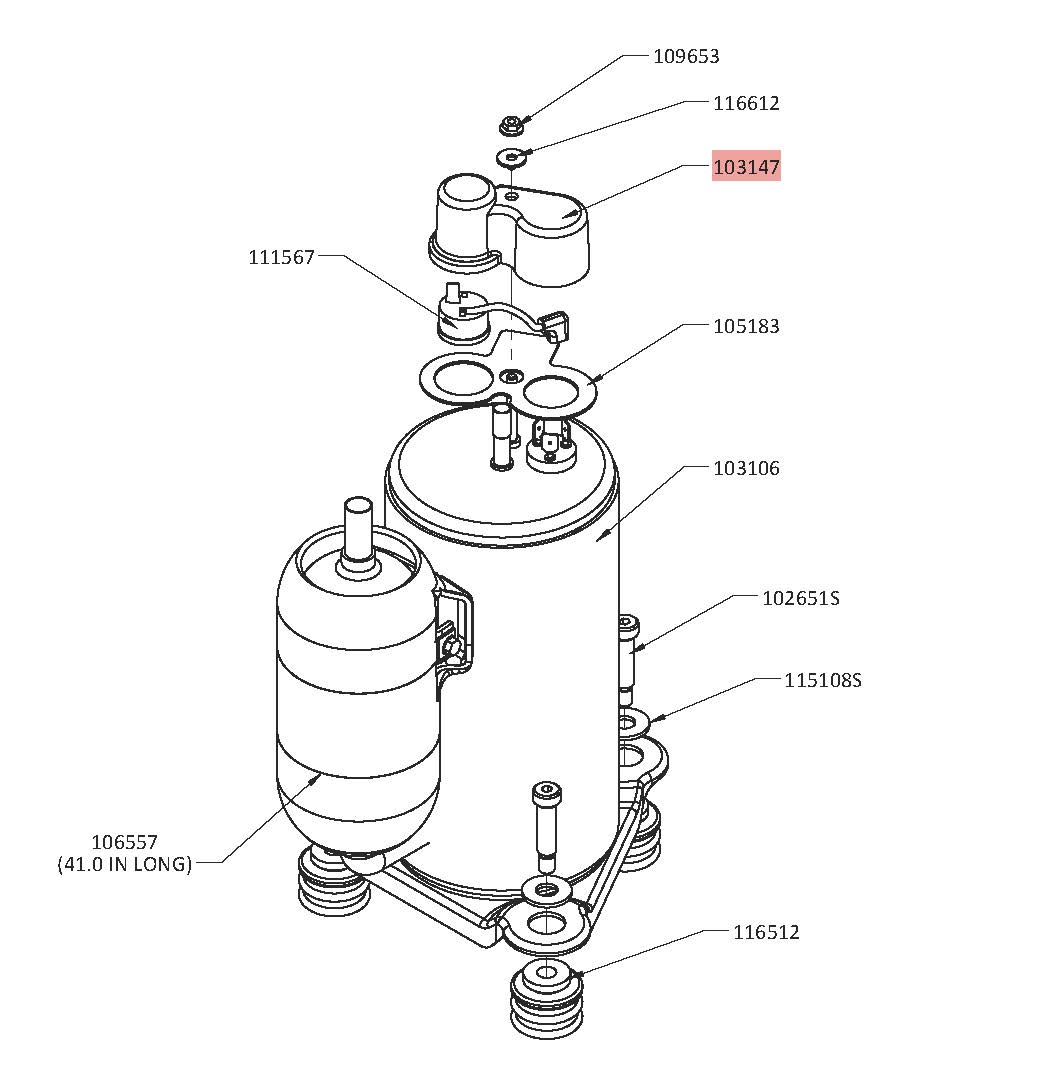 COVER - COMPRESSOR TERMINAL - 115V LG 8600-R410A