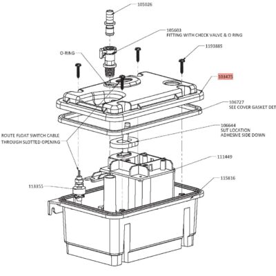 COVER - TANK SUBMERSIBLE PUMP F600