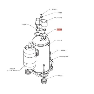 GASKET - COMPRESSOR TERMINAL 115V LG 8600-R410A