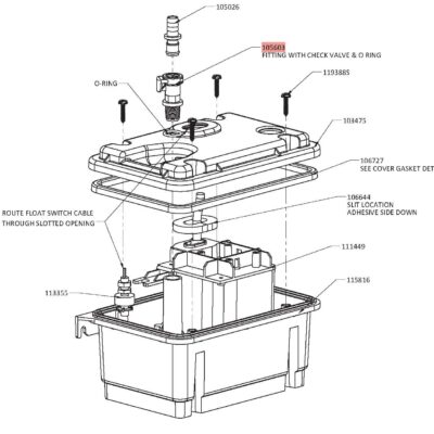 FITTING - QUICK DISCONNECT BODY AND CHECK VALVE SUBMERSIBLE