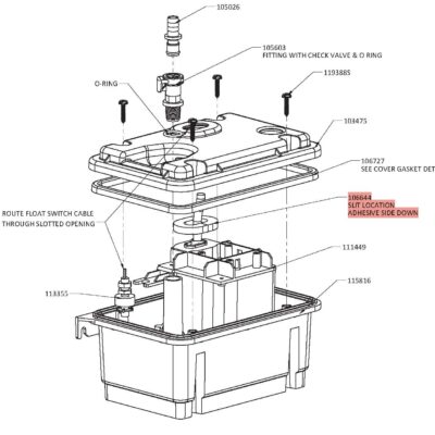 GASKET -  PUMP CORD SEAL NEOP/EPDM PSA