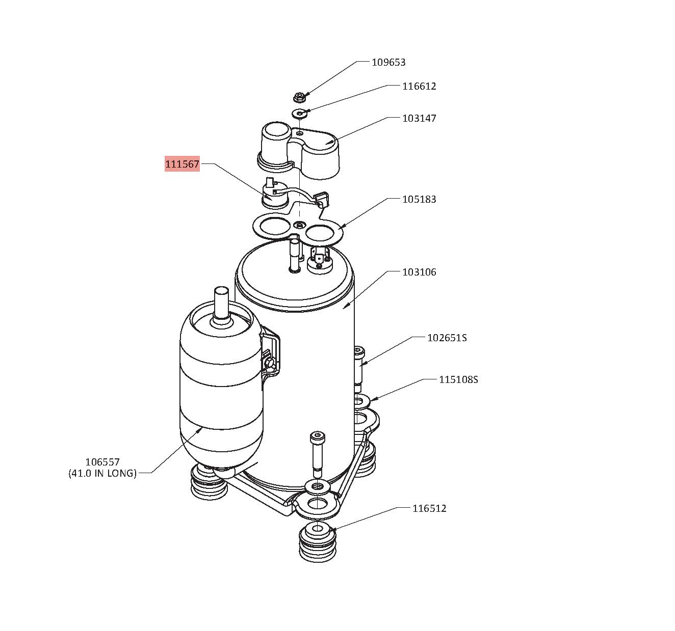 OVERLOAD - COMPRESSOR 115V LG 8600-R410A