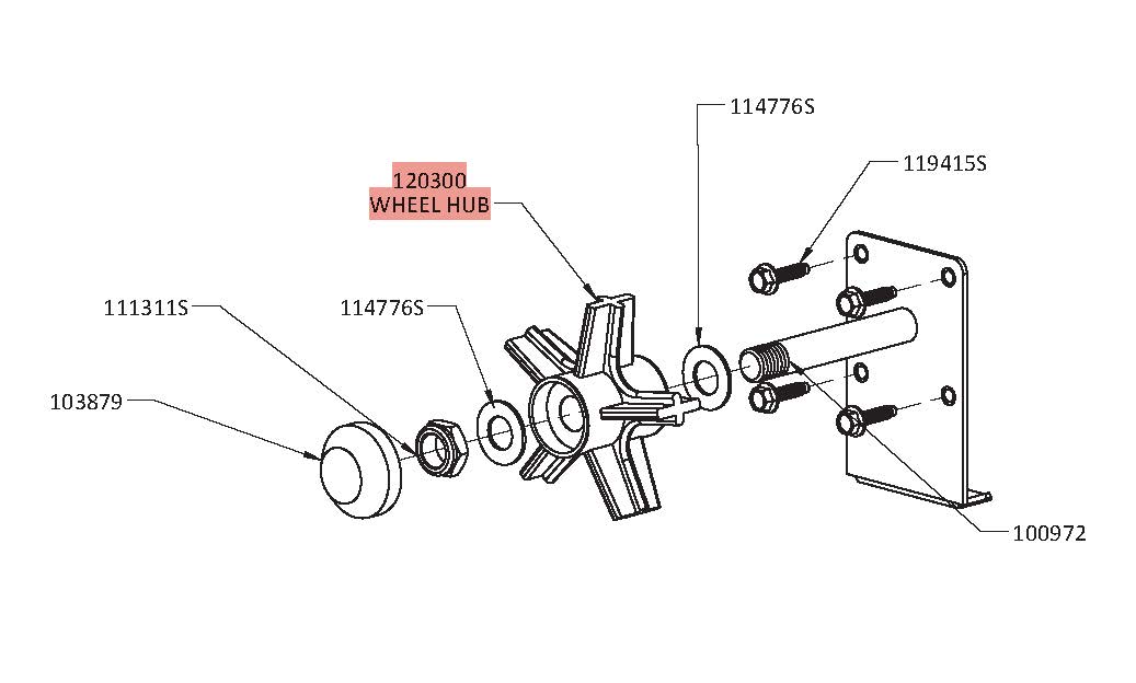 WHEEL - 12 X 2 X 5/8 BORE GRY